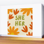 She/Her Pronouns Wall Mural Gallery Image 2