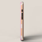 Geo Chain Vertical Stripes Pattern Inspired by PANTONE 17 1230 Color of the Year Mocha Mousse iPhone Case Gallery Image 2