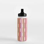 Geo Chain Vertical Stripes Pattern Inspired by PANTONE 17 1230 Color of the Year Mocha Mousse Water Bottle Gallery Image 2