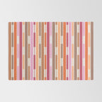 Geo Chain Vertical Stripes Pattern Inspired by PANTONE 17 1230 Color of the Year Mocha Mousse Rug Gallery Image 2