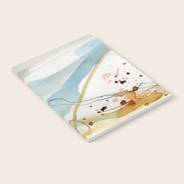Summer Rain Storm - abstract watercolor painting ultramarine blue grey Notebook Gallery Image 1