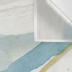 Summer Rain Storm - abstract watercolor painting ultramarine blue grey Wall Tapestry Gallery Image 3