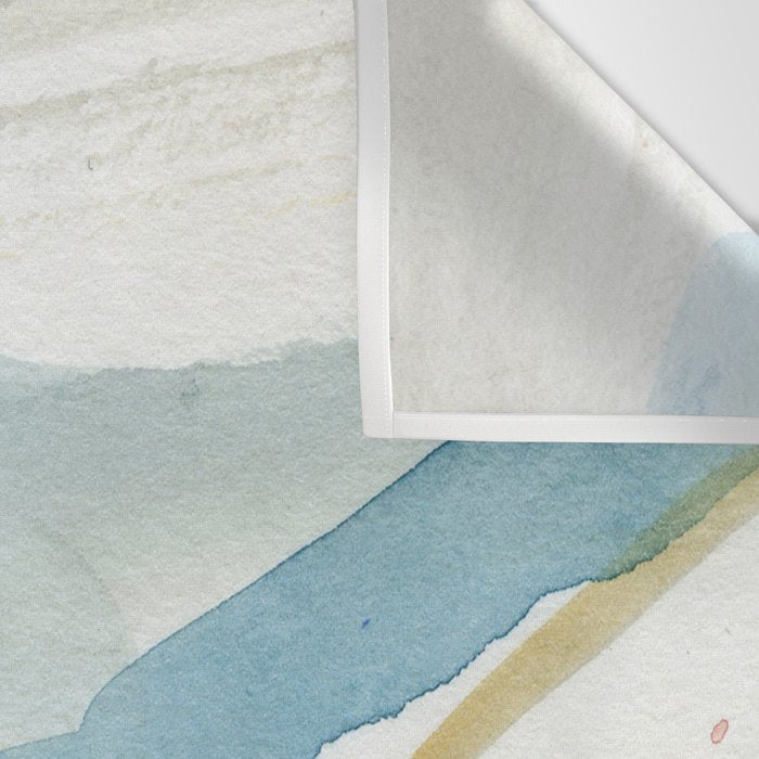 Summer Rain Storm - abstract watercolor painting ultramarine blue grey Wall Tapestry Gallery Image 3