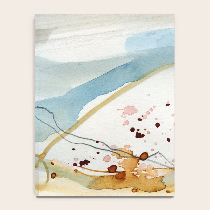 Summer Rain Storm - abstract watercolor painting ultramarine blue grey Notebook Gallery Image 4