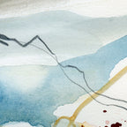 Summer Rain Storm - abstract watercolor painting ultramarine blue grey Coffee Mug Gallery Image 2