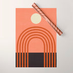 arc moon sun modern art  abstract Wrapping Paper Gallery Image 1
