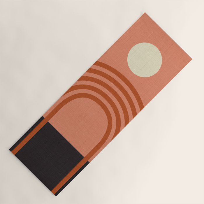 arc moon sun modern art  abstract Yoga Mat Gallery Image 1