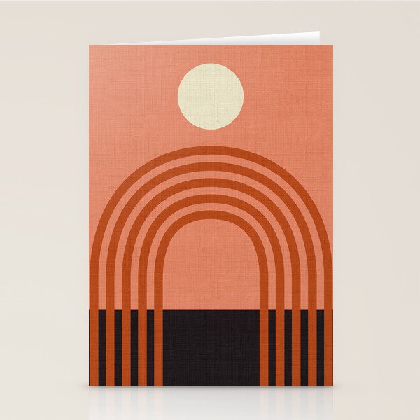 arc moon sun modern art  abstract Stationery Card Gallery Image 2