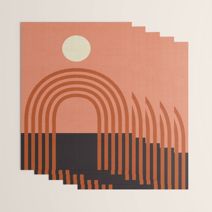 arc moon sun modern art  abstract Wrapping Paper Gallery Image 3