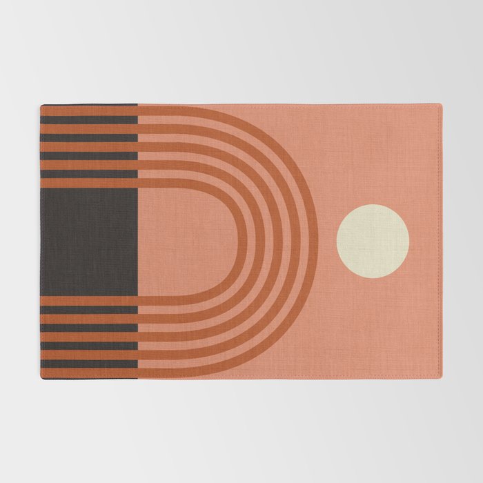 arc moon sun modern art  abstract Rug Gallery Image 2