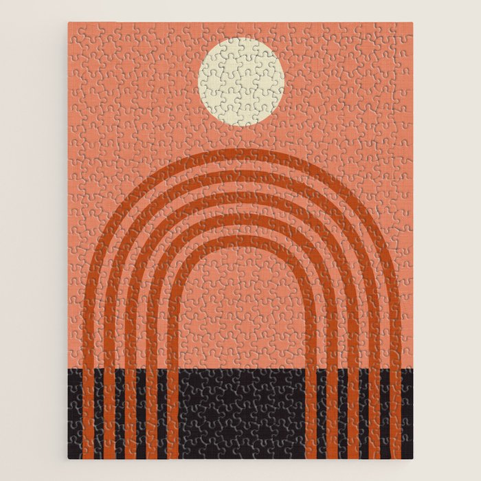 arc moon sun modern art  abstract Jigsaw Puzzle Gallery Image 1