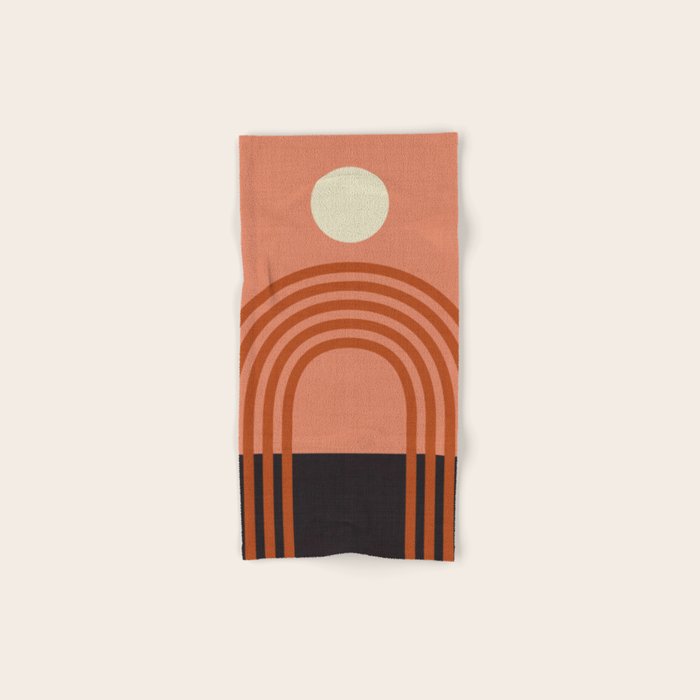 arc moon sun modern art  abstract Bath Towel Gallery Image 1