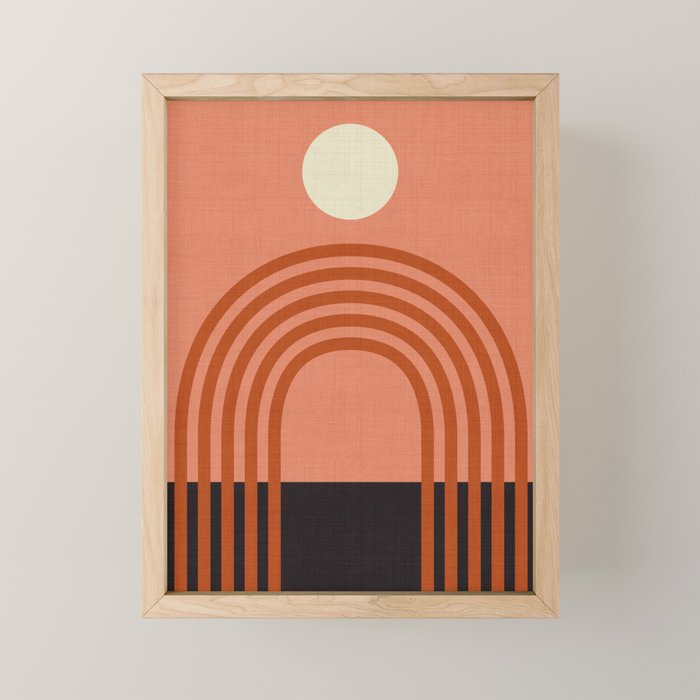 arc moon sun modern art  abstract Mini Art Print Gallery Image 1