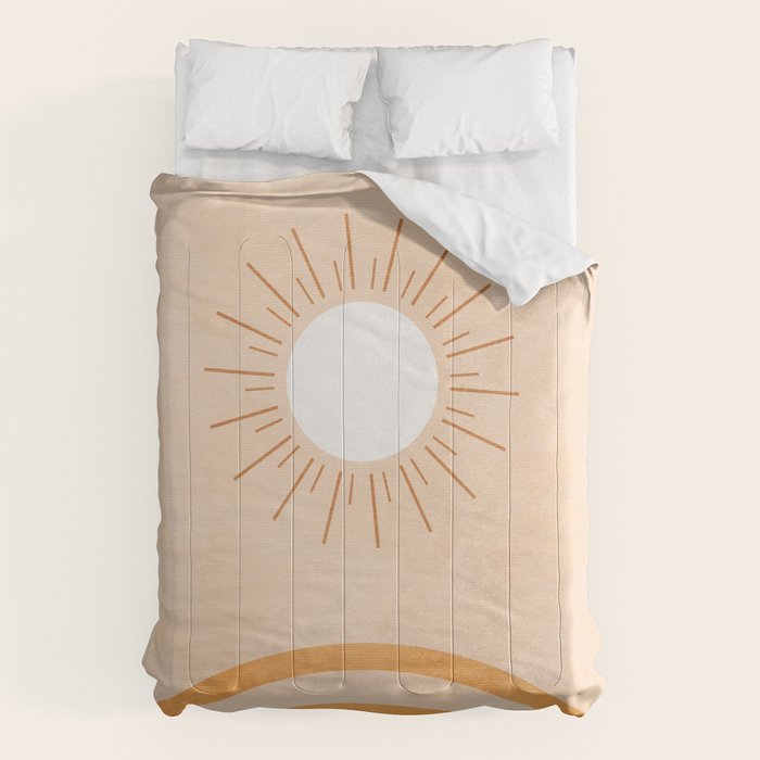 shapes geometry sun minimal abstract Comforter Gallery Image 1