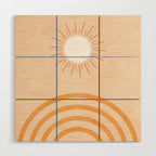 shapes geometry sun minimal abstract Wood Wall Art Gallery Image 1