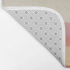 Watercolor Stripe Pattern in Warm Red Pink and Cream Bath Mat Gallery Image 2