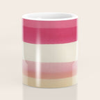 Watercolor Stripe Pattern in Warm Red Pink and Cream Coffee Mug Gallery Image 4