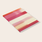 Watercolor Stripe Pattern in Warm Red Pink and Cream Notebook Gallery Image 2