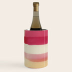 Watercolor Stripe Pattern in Warm Red Pink and Cream Wine Chiller Gallery Image 2