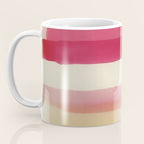 Watercolor Stripe Pattern in Warm Red Pink and Cream Coffee Mug Gallery Image 3