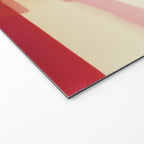 Watercolor Stripe Pattern in Warm Red Pink and Cream Welcome Mat Gallery Image 2