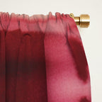 Watercolor Stripe Pattern in Warm Red Pink and Cream Window Curtain Gallery Image 2