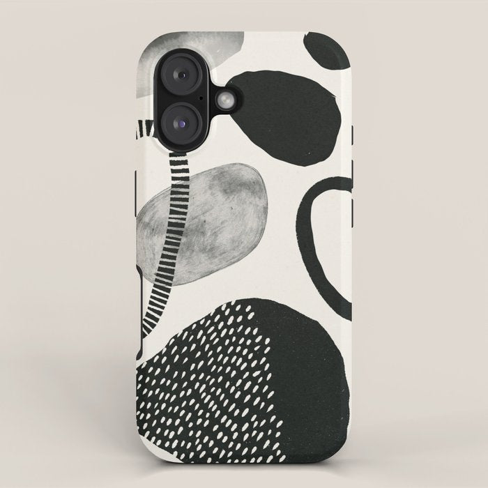 Monochrome Abstract Shapes #1  iPhone Case Gallery Image 1