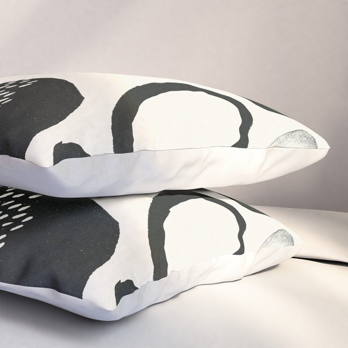 Monochrome Abstract Shapes #1  Pillow Sham Gallery Image 3