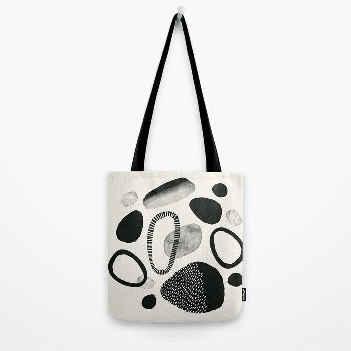 Monochrome Abstract Shapes #1  Tote Bag Gallery Image 2