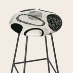 Monochrome Abstract Shapes #1  Stool Gallery Image 2