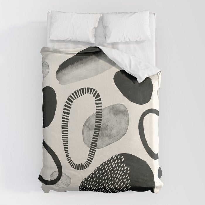 Monochrome Abstract Shapes #1  Duvet Cover Gallery Image 6