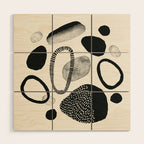 Monochrome Abstract Shapes #1  Wood Wall Art Gallery Image 1
