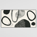 Monochrome Abstract Shapes #1  Desk Mat Gallery Image 3