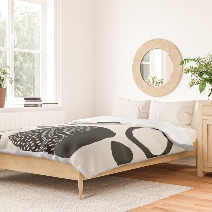 Monochrome Abstract Shapes #1  Duvet Cover Gallery Image 2