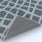 Modern Mesh Pattern in Neutral Blue Gray Rug Gallery Image 4
