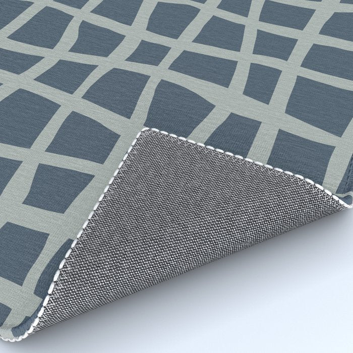 Modern Mesh Pattern in Neutral Blue Gray Rug Gallery Image 4