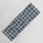 Modern Mesh Pattern in Neutral Blue Gray Yoga Mat Gallery Image 1