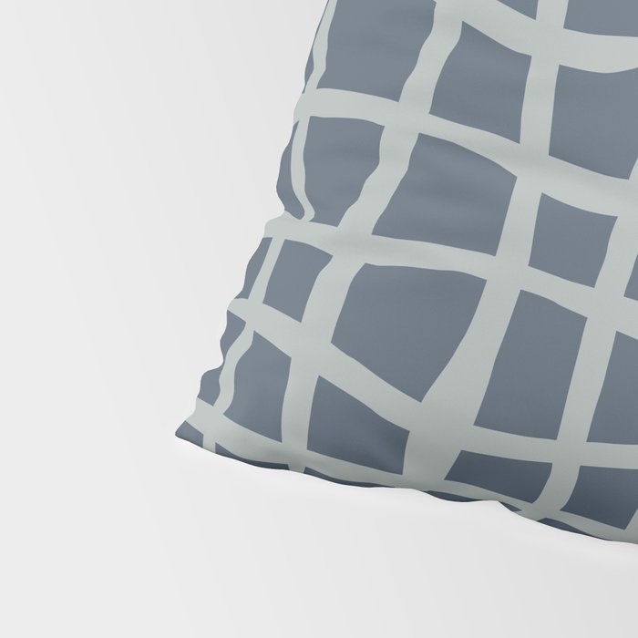 Modern Mesh Pattern in Neutral Blue Gray Pillow Sham Gallery Image 4