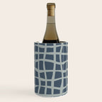 Modern Mesh Pattern in Neutral Blue Gray Wine Chiller Gallery Image 2