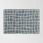 Modern Mesh Pattern in Neutral Blue Gray Rug Gallery Image 2