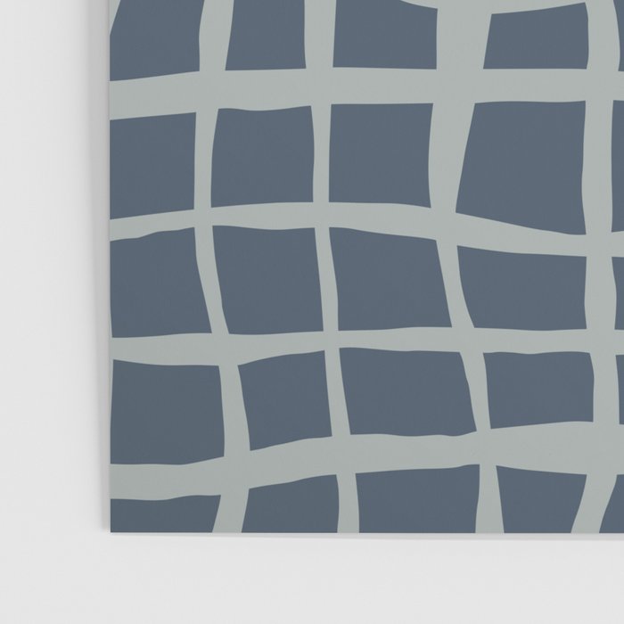 Modern Mesh Pattern in Neutral Blue Gray Poster Gallery Image 3