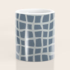 Modern Mesh Pattern in Neutral Blue Gray Coffee Mug Gallery Image 4