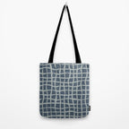 Modern Mesh Pattern in Neutral Blue Gray Tote Bag Gallery Image 2