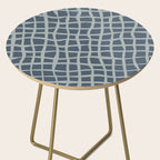 Modern Mesh Pattern in Neutral Blue Gray Side Table Gallery Image 2