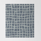 Modern Mesh Pattern in Neutral Blue Gray Throw Blanket Gallery Image 2