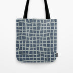 Modern Mesh Pattern in Neutral Blue Gray Tote Bag Gallery Image 1