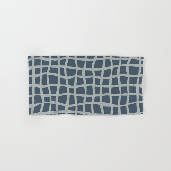 Modern Mesh Pattern in Neutral Blue Gray Bath Towel Gallery Image 1