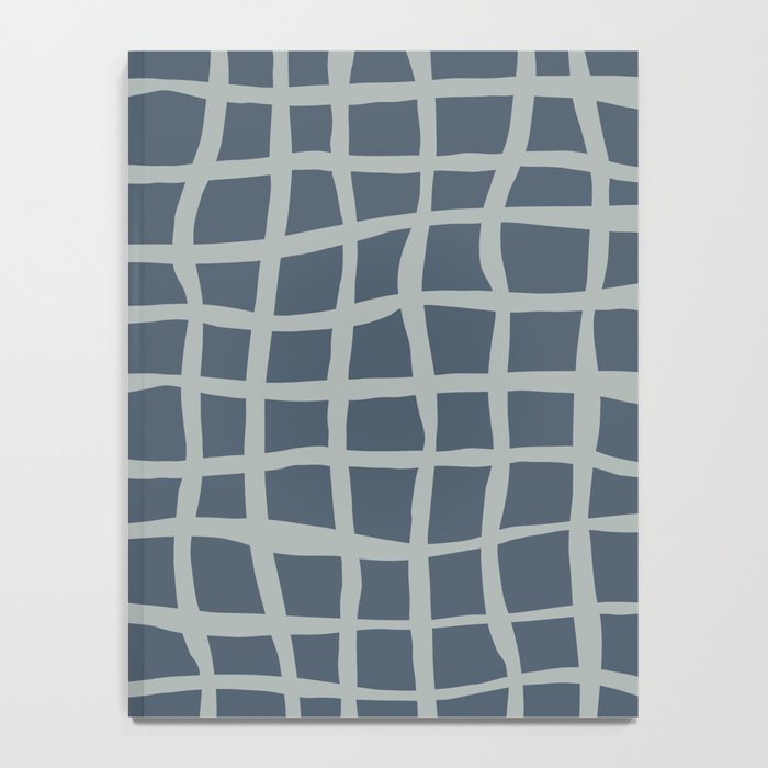 Modern Mesh Pattern in Neutral Blue Gray Notebook Gallery Image 4