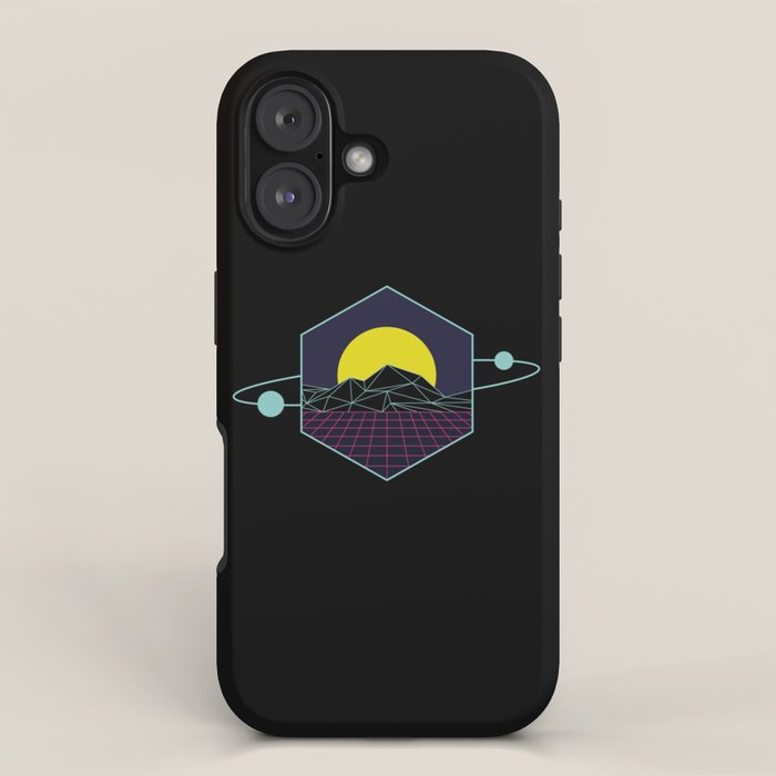Outrun to the Sun / Spacewave / 80s Retro iPhone Case Gallery Image 1