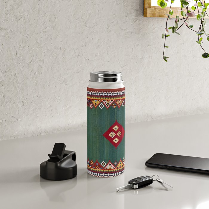 Qashqaâi Fars Southwest Persian Kilim Print Water Bottle Gallery Image 4